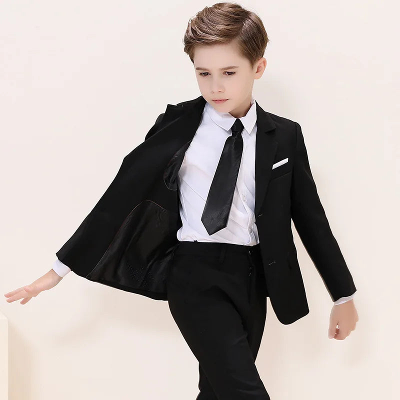 Boys White Blazer Vest Pants 3PCS Set