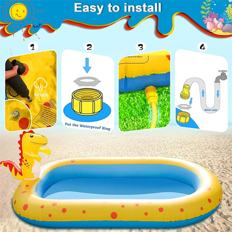 Inflatable Sprinkler Pool for Kids