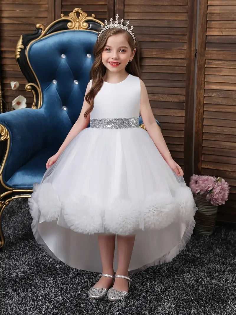 Princess Sleeveless Sequin Mesh Tutu Dress