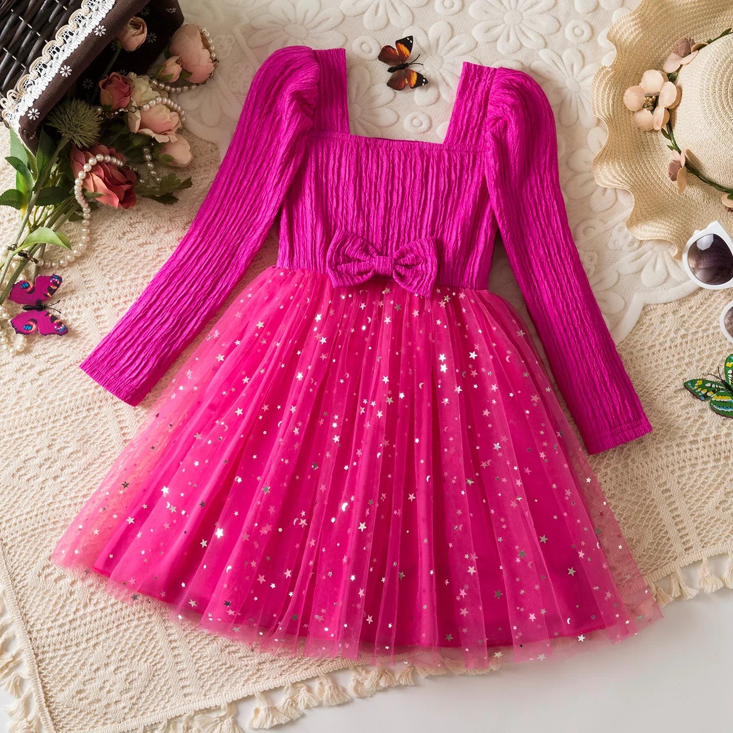 Girls 3-8Y  Full Sleeve  Dress for Christmas & New Year