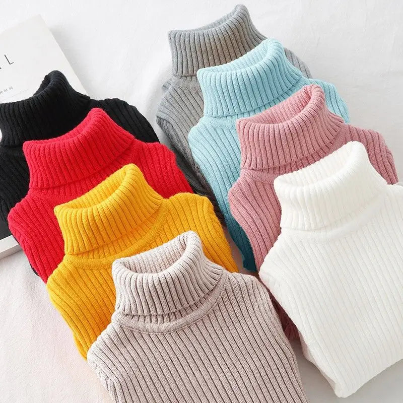 Fashion Girls Winter Turtleneck Knitted Sweaters