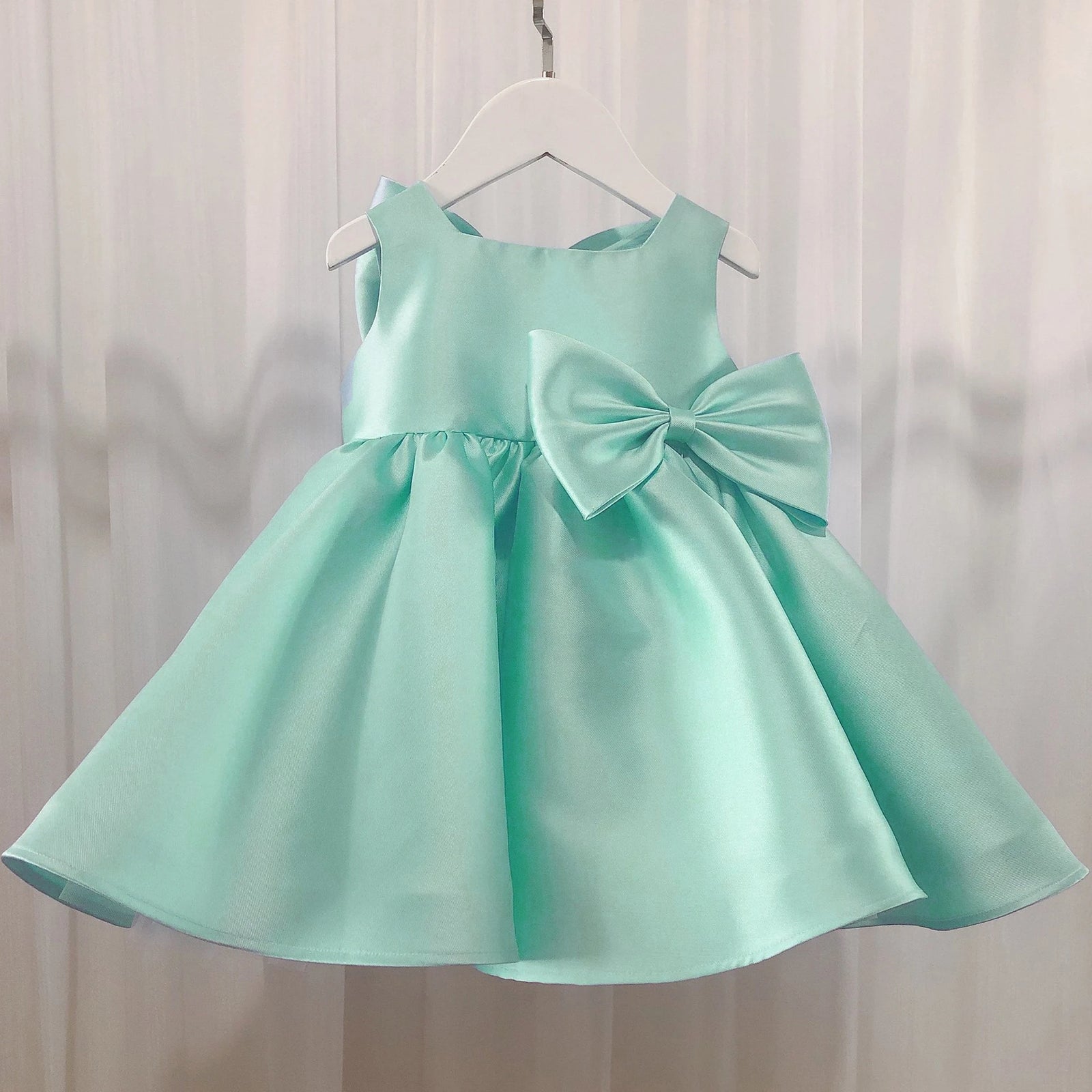 Big Bow Baby Girls Party Dress For  Christmas