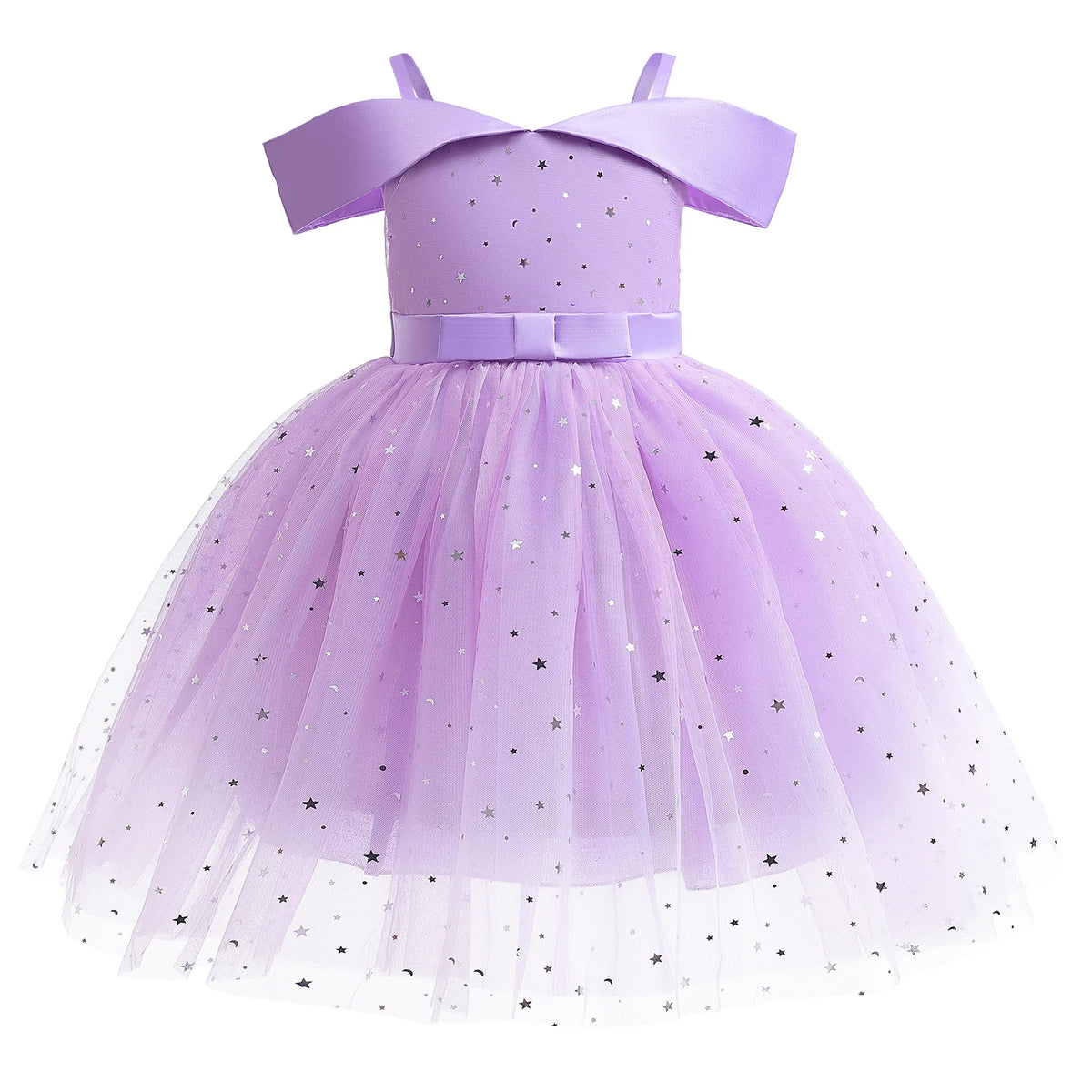 Star Sequin Girls Dress For Christmas