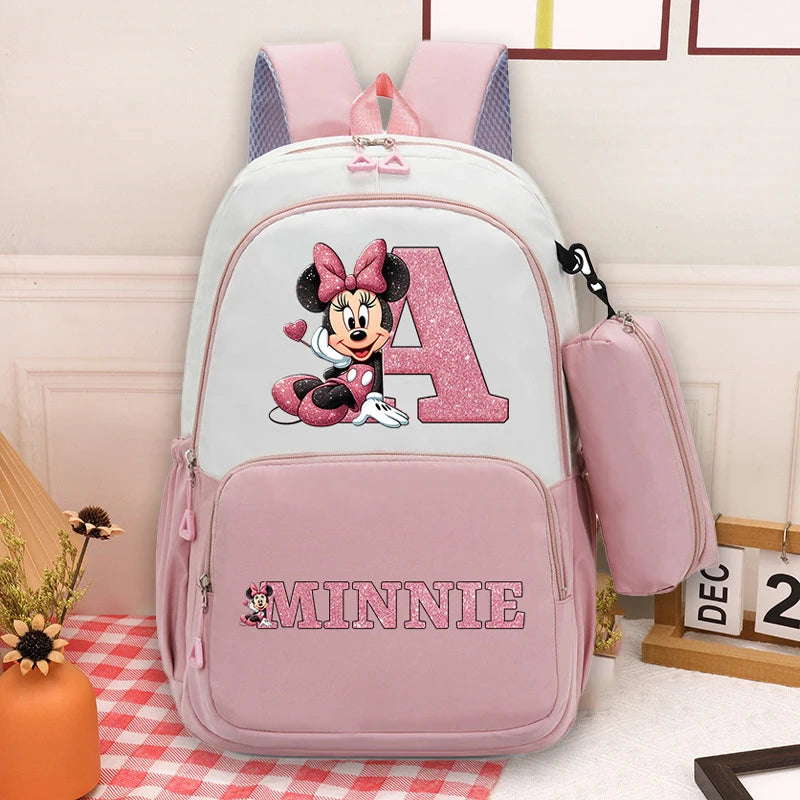 2pcs Disney Mickey Minnie Mouse Large Backpacks
