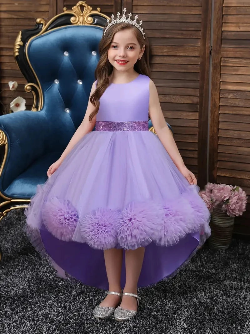 Princess Sleeveless Sequin Mesh Tutu Dress