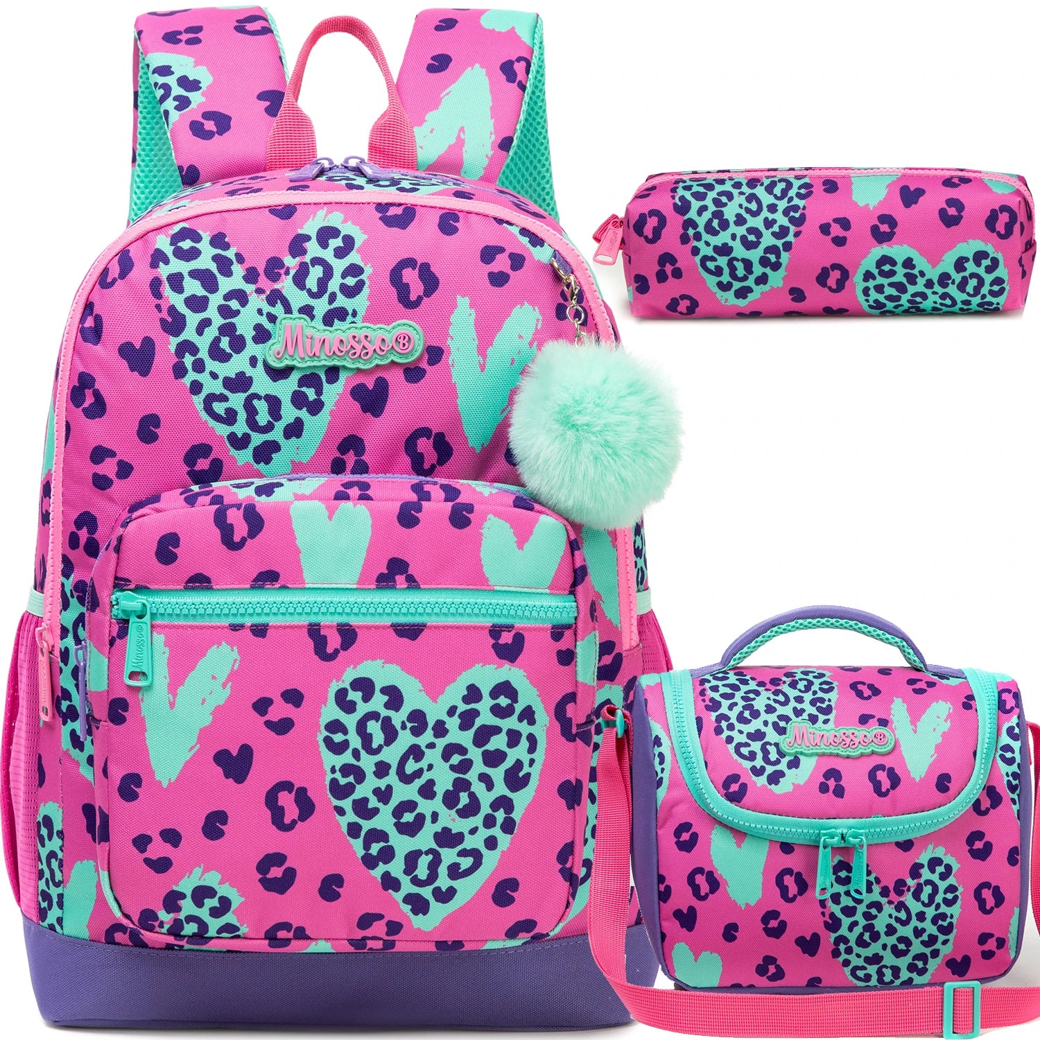 Backpack  with Lunch Bag and Pencil Case.