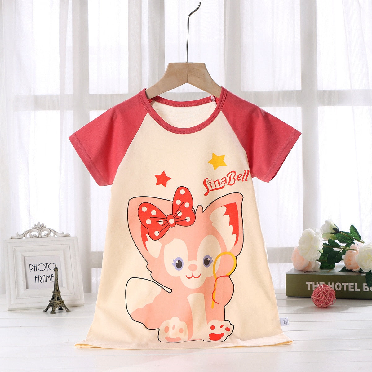 Cotton Girl Short-sleeved Girls Nightdress
