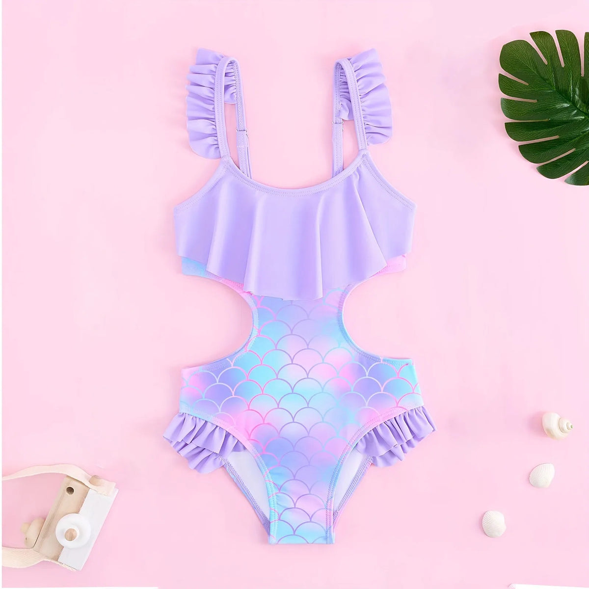 Summer Hollow girls swimsuits  sweet one-piece bikini