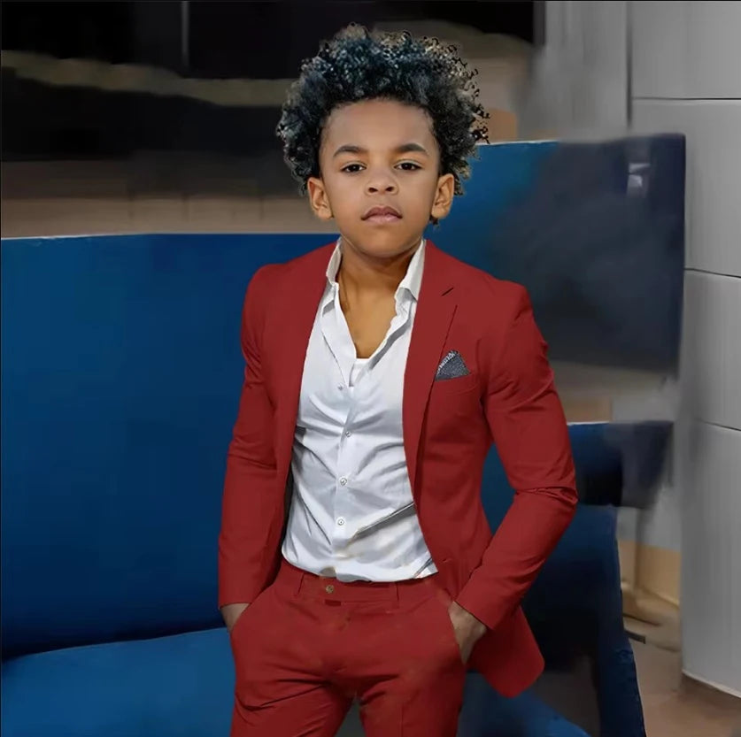 Boys Suits Suit (Jacket + Trousers) – Stylish Slim Fit