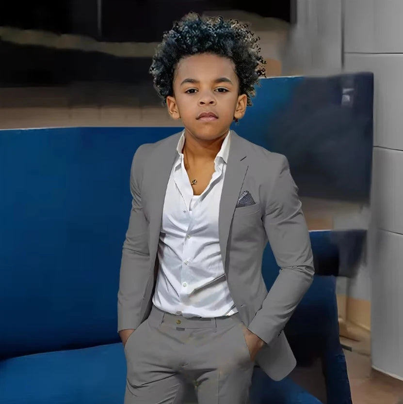 Boys Suits Suit (Jacket + Trousers) – Stylish Slim Fit