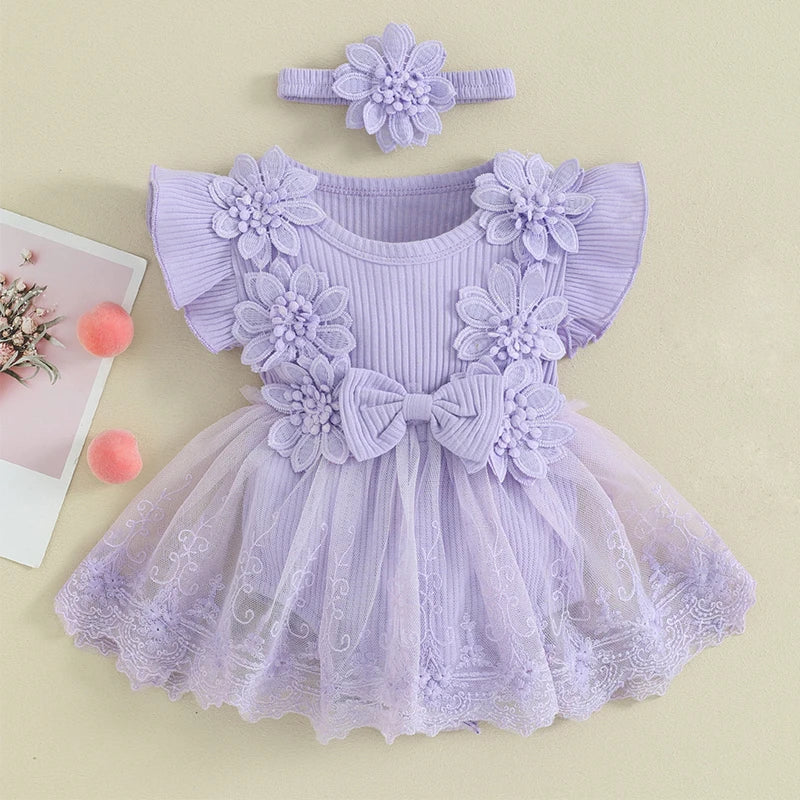 Girls Romper Princess  Dress