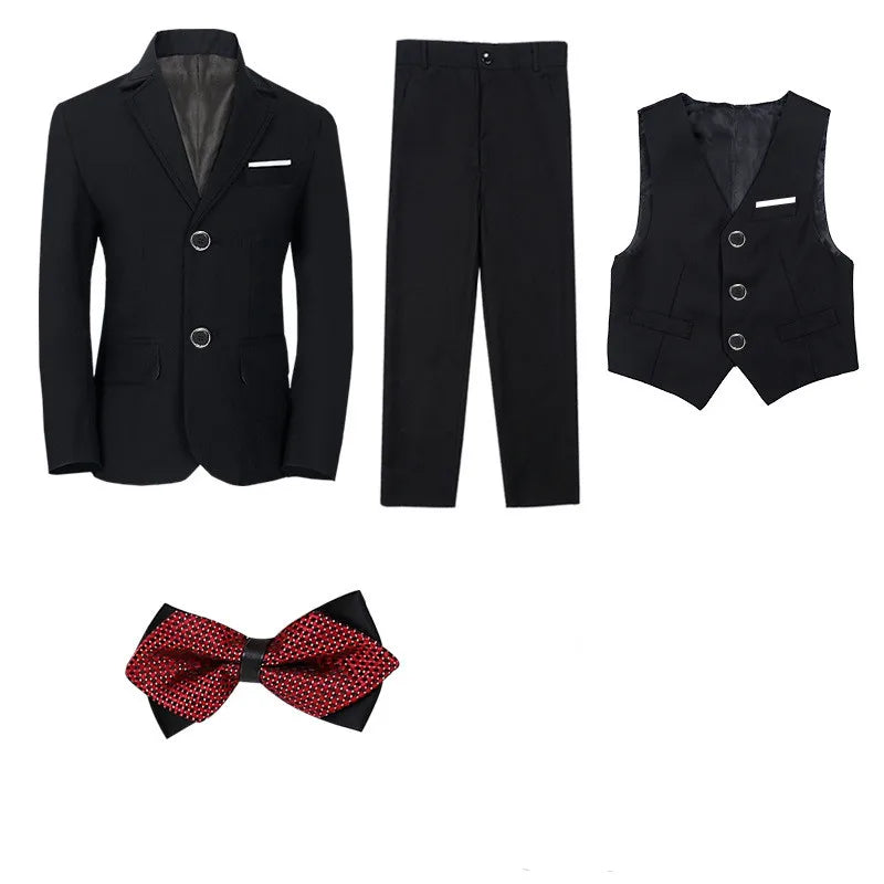 Boys White Blazer Vest Pants 3PCS Set