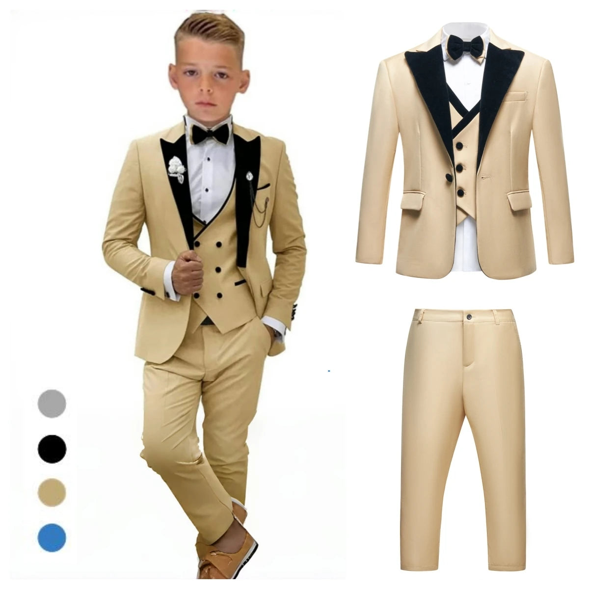 Champagne Wedding Suit Set for Boys