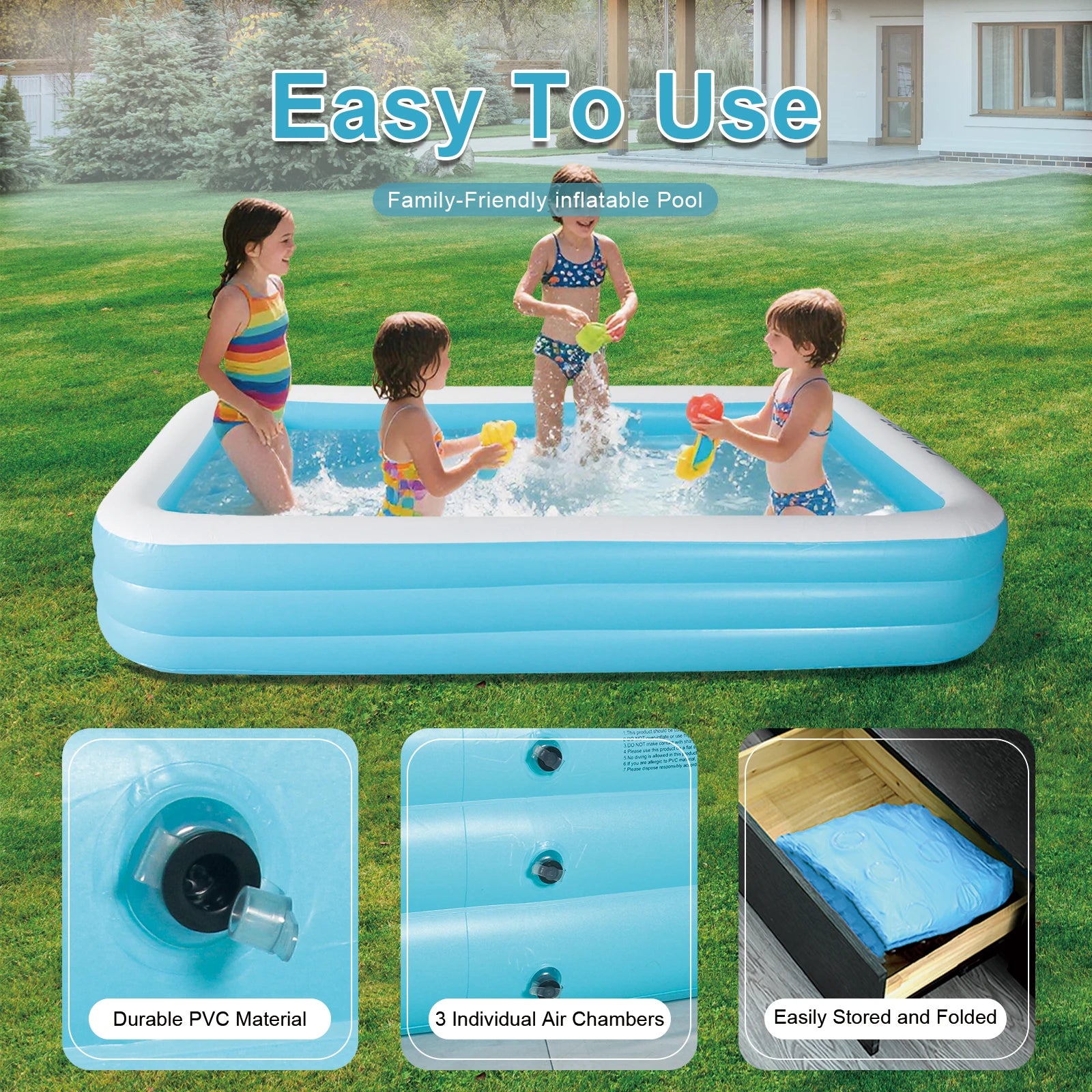 Inflatable swimming Pool for Kids and Adults