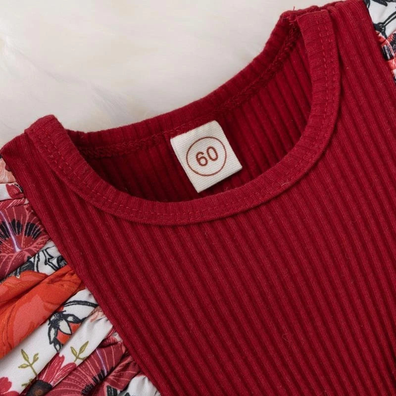 Baby Girl Dress With Bowknot Striped Jumpsuit