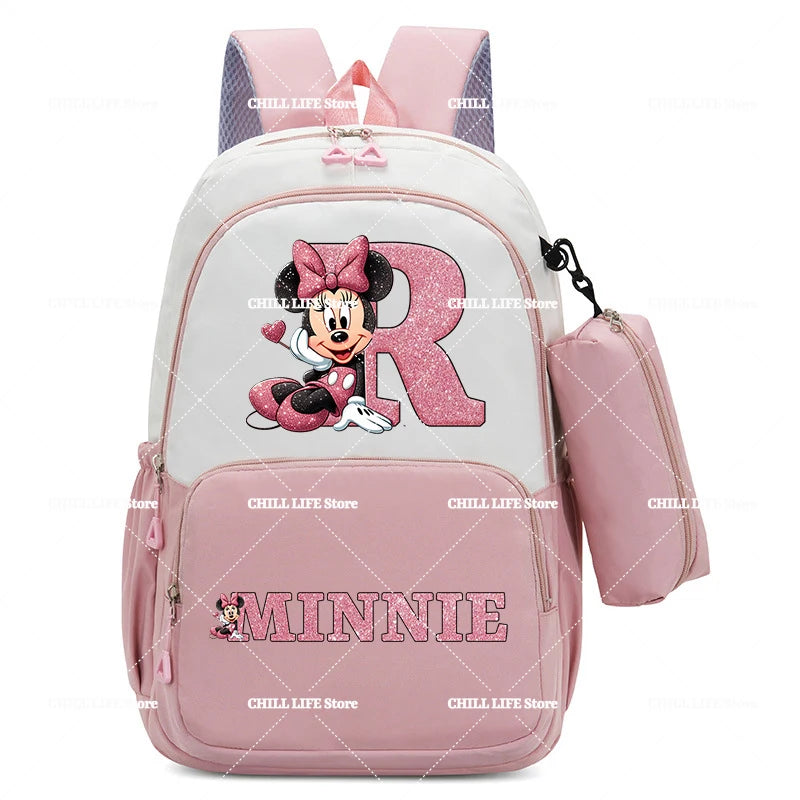 2pcs Disney Mickey Minnie Mouse Large Backpacks