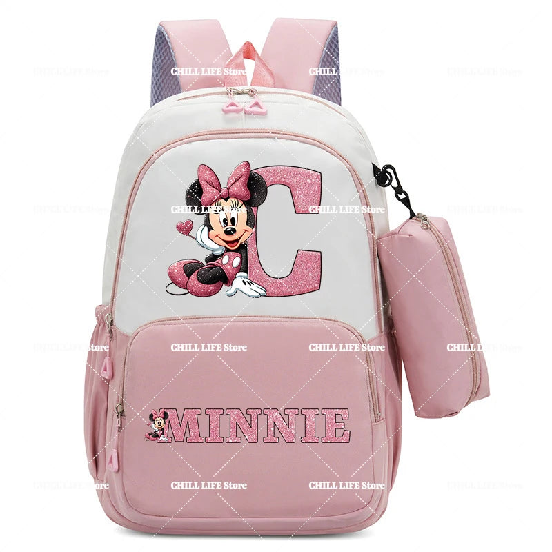 2pcs Disney Mickey Minnie Mouse Large Backpacks