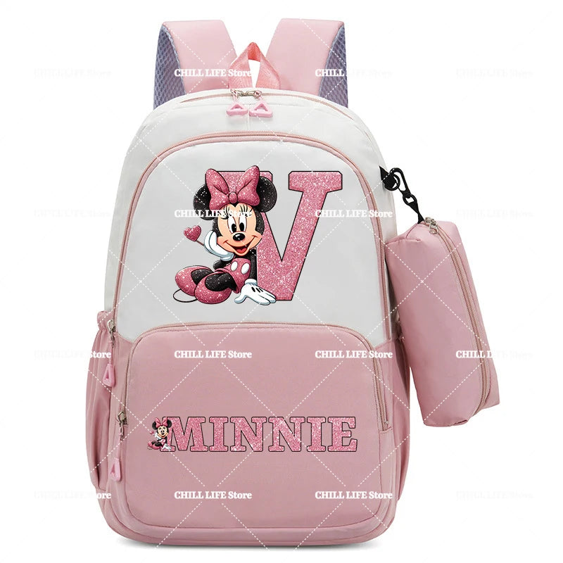 2pcs Disney Mickey Minnie Mouse Large Backpacks