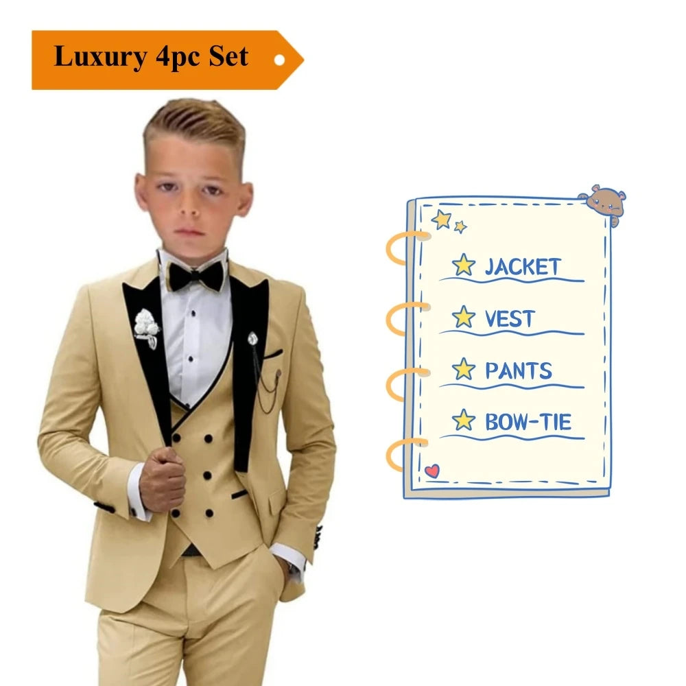 Classic 4-Piece Suits for Boys 3T-14