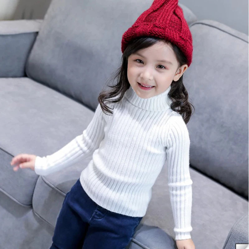 Fashion Girls Winter Turtleneck Knitted Sweaters