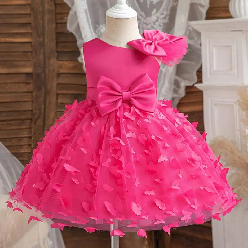 Girls Princess Butterfly Dresses For Kids Birthday &amp; Christmas Party