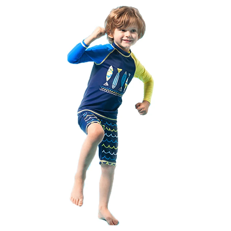 Boys Swim Wear Two Pieces Set  For 3 to 4 5 6 7 8 9 10 11 12 Years
