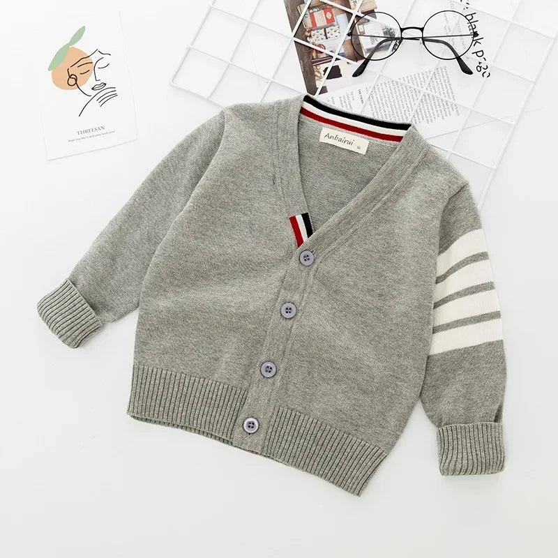 Children's  V-neck Knitted sweater For 1-7Years