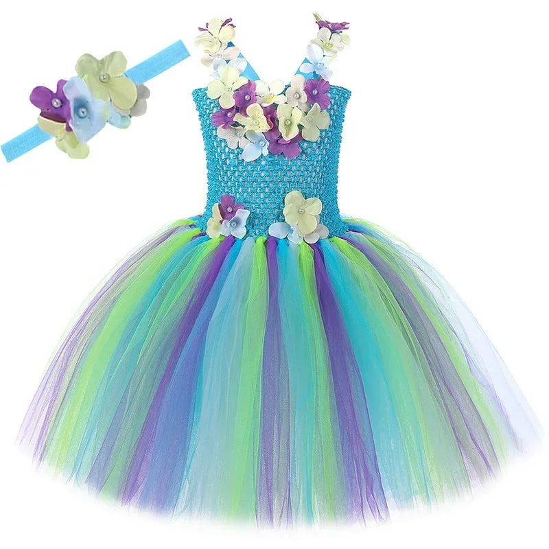 Flowers Fairy Costume for Girls Halloween and Birthday Party