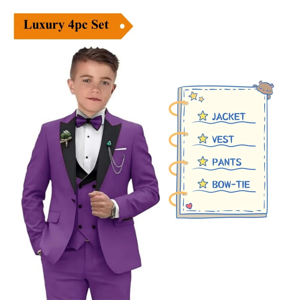 Classic 4-Piece Suits for Boys 3T-14
