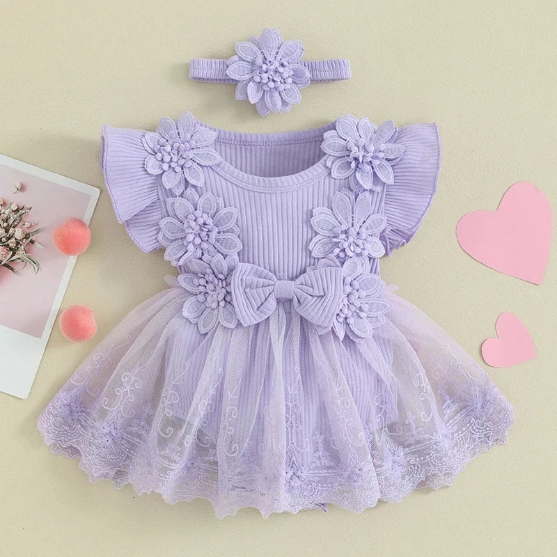 Girls Romper Princess  Dress