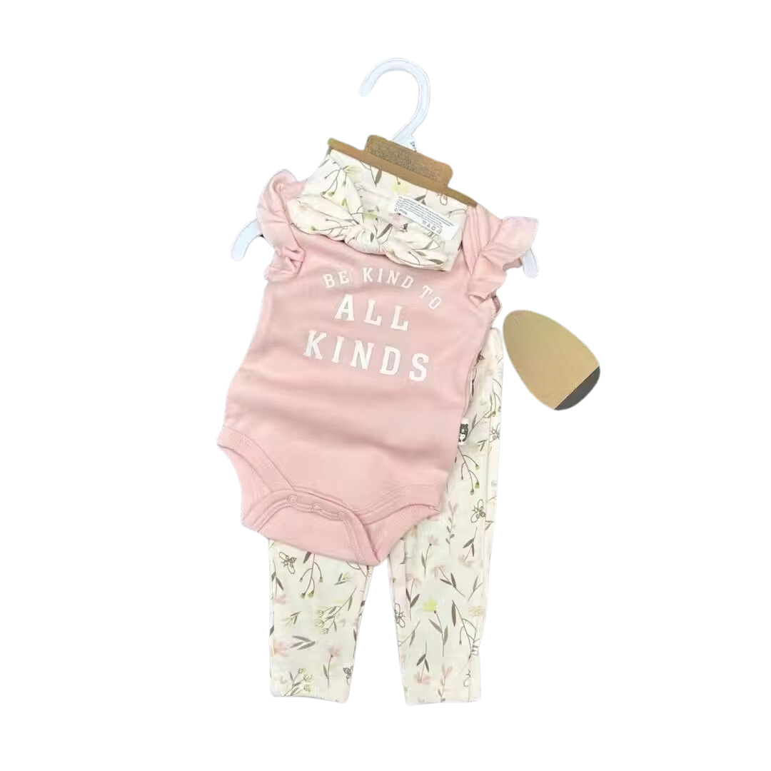 Be Kind To All Kinds Girls Romper 3 Piece Set