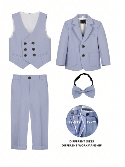 4Pcs Boy Suit Set