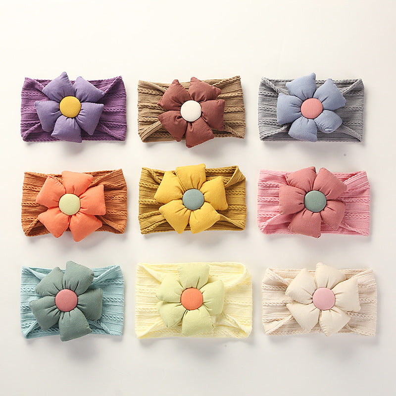 Jacquard Nylon Flower Baby Headband