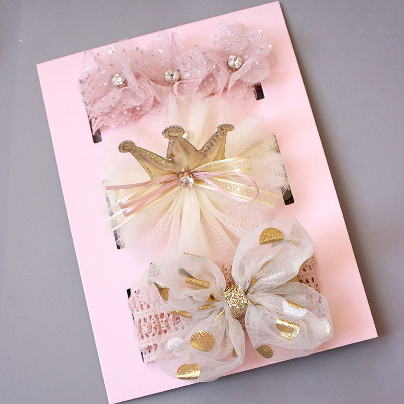 Korean Style Bow Flower Children's  Guard Fontanelle Gift Box