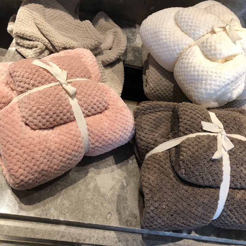 Grid Absorbent Combination Set Towel