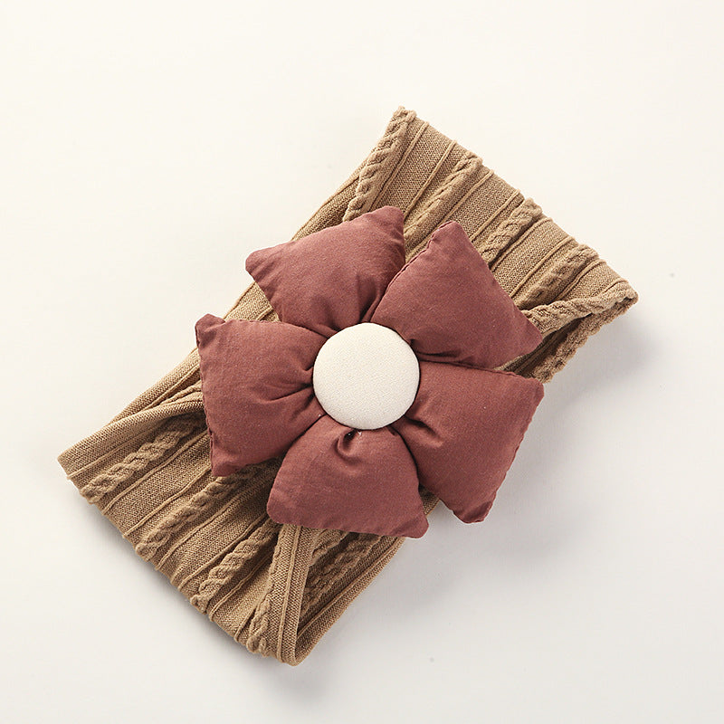 Jacquard Nylon Flower Baby Headband