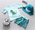 Boy Baby  Dinosaur Swimsuit Surfing Suit + Sun Cap