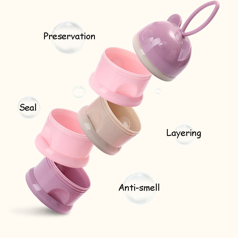 3 / 4 layers Bear Style Portable Baby Food Storage Container