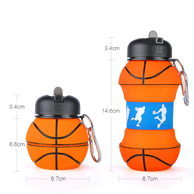 Silicone Folding  Portable Drop-Proof And Leak-Proof Children Water Cup