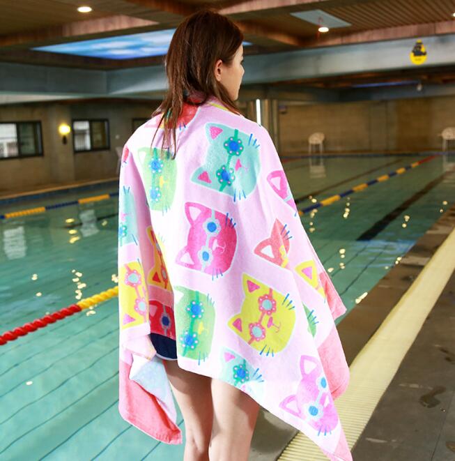 1PC 160X80cm Banana Leaves Print 100% Cotton Beach Towel