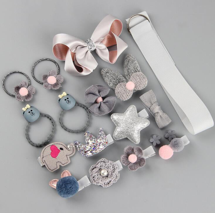18 Pcs Children Cute Hair Accessories Set