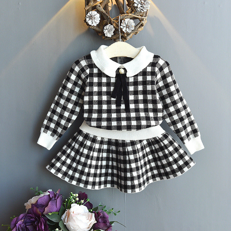 korean skirt + top 2 pcs set