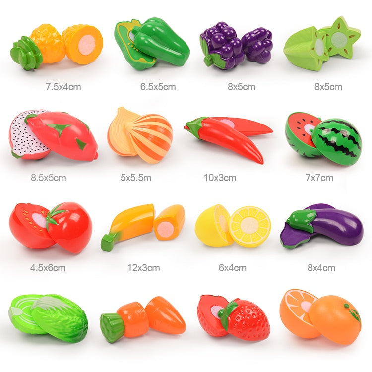 Role Play House Toy Cutting Fruit Plastic Vegetables Educational Toys