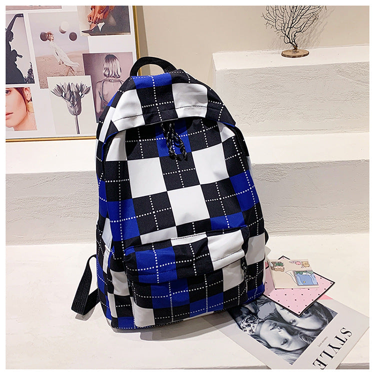 Plaid Retro Style Backpack