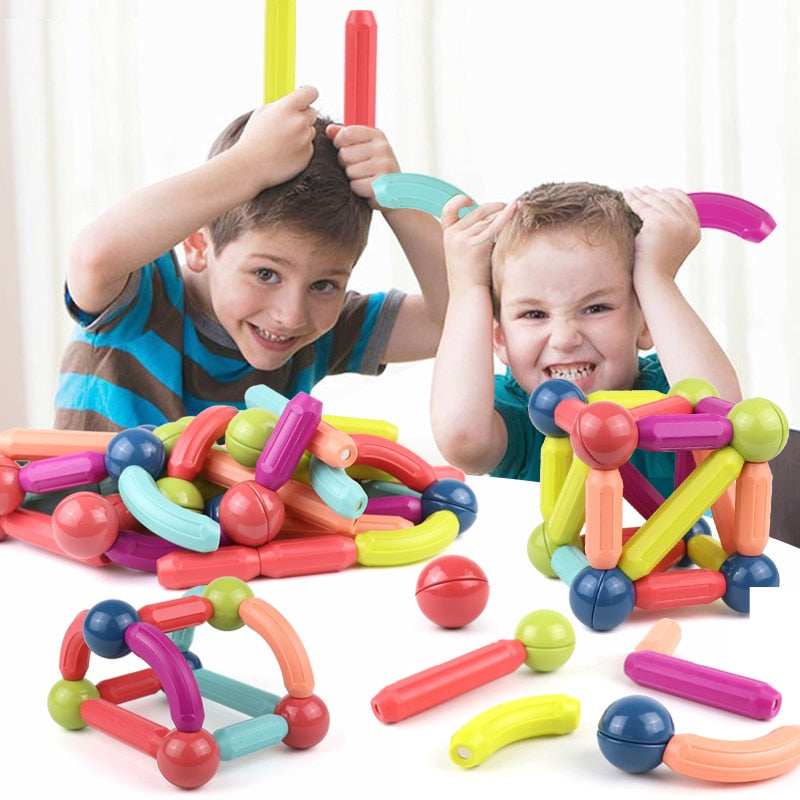 25-64Pcs Big Size Magnetic  Building Blocks