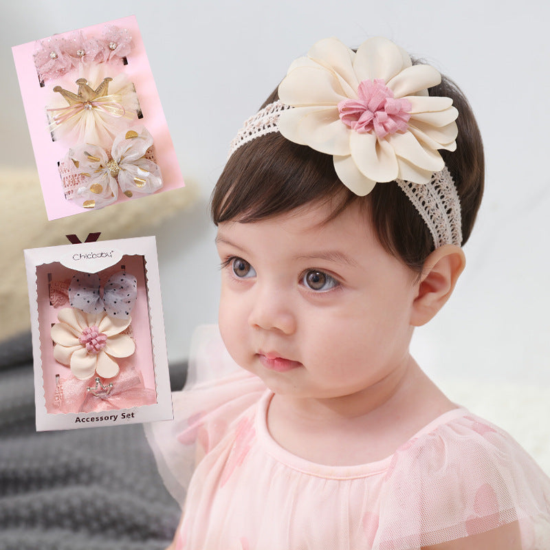 Korean Style Bow Flower Children's  Guard Fontanelle Gift Box