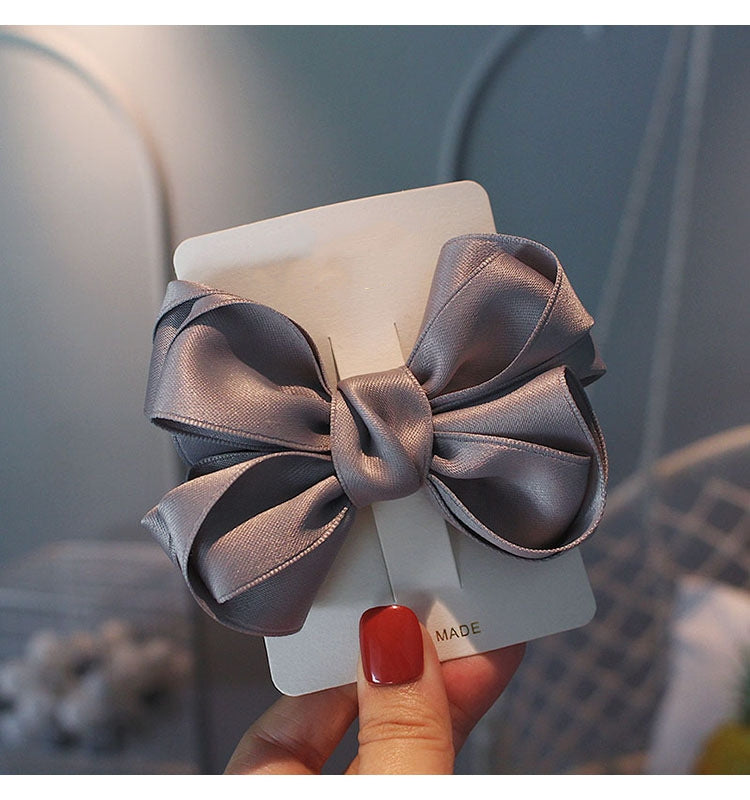 Korean Cotton  Top Clip Bow Hairpin