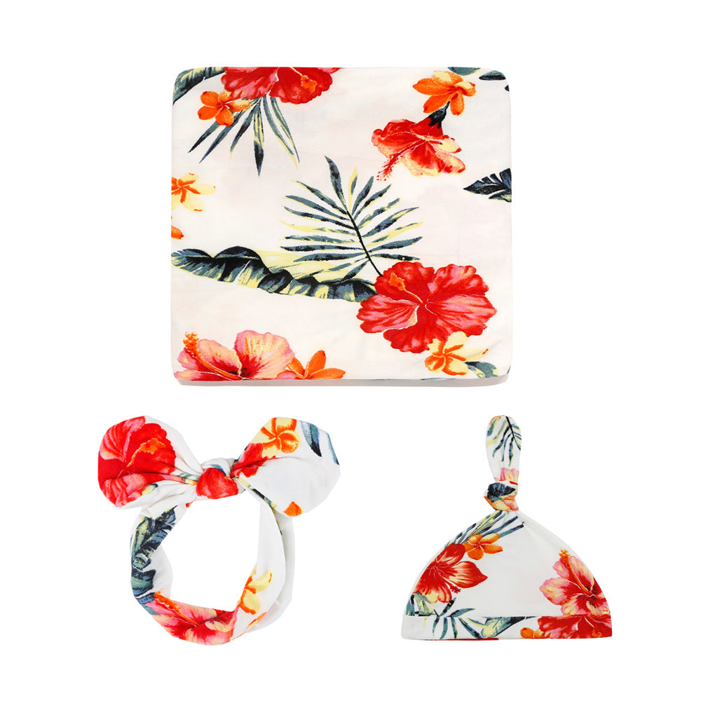 Newborn  three-piece set baby wrap  swaddle set