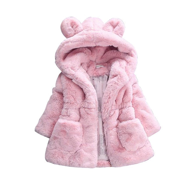 Faux Fur Fleece Coat