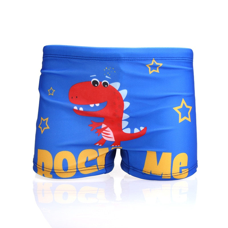Baby Boy Swimming Trunks dinosaur fish Print Cartoon Bathing Suit